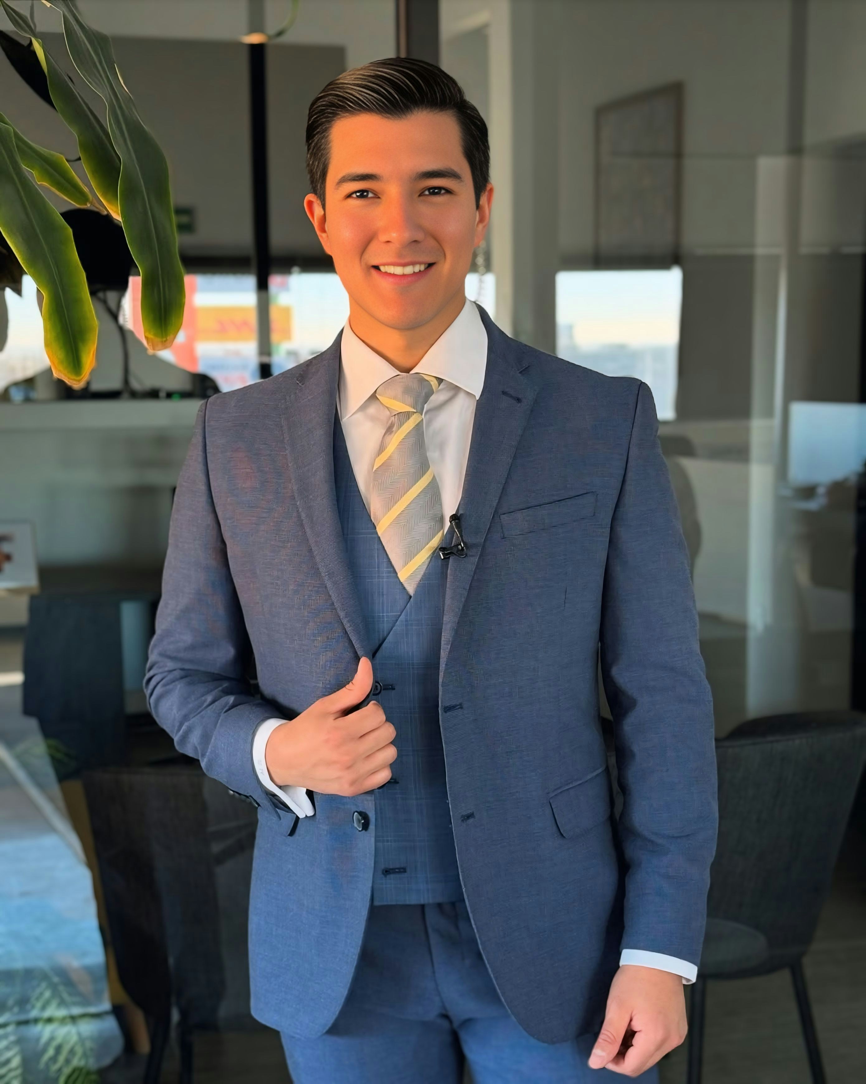 Stock photo of the company owner in a suit